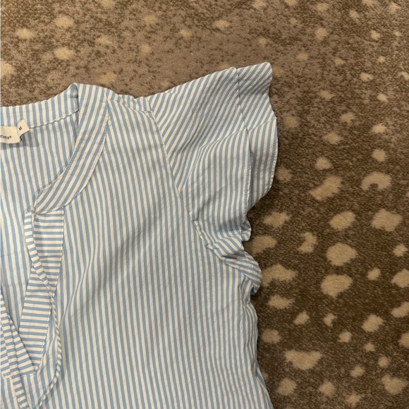 Vineyard Vines harbor stripe flutter sleeve tunic dress in ocean breeze - Picture 4 of 5